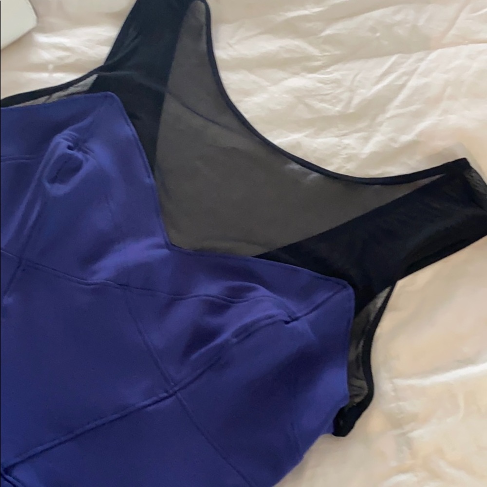 Bebe Peplum Illusion Dress EUC - Picture 5 of 5